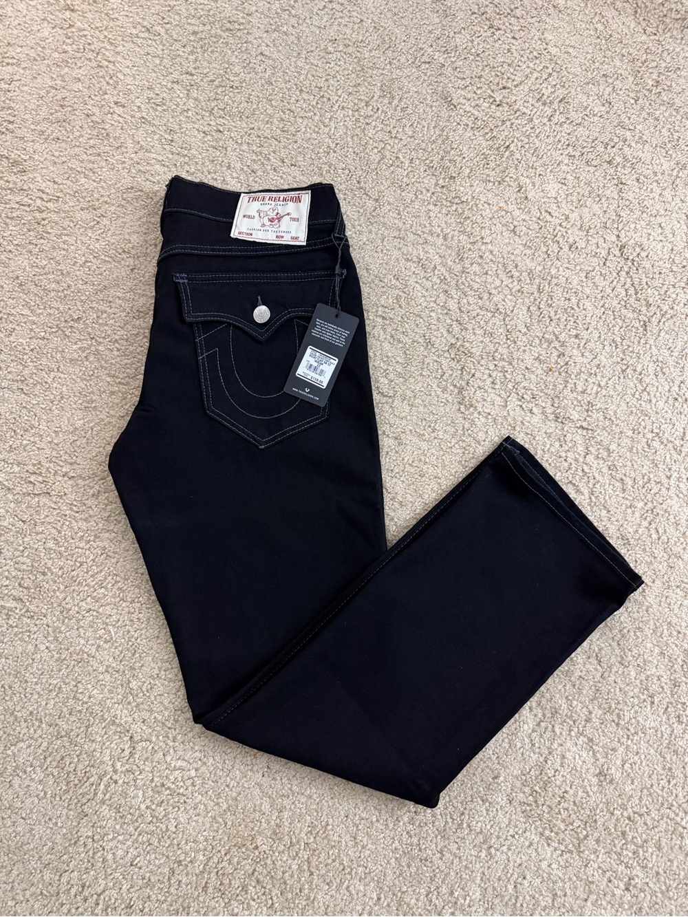 True Religion man relax straight in Black